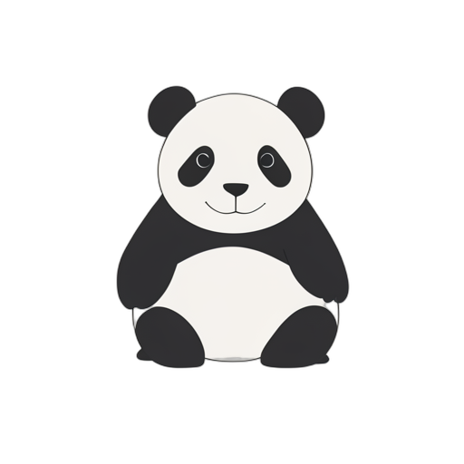 Line Art panda