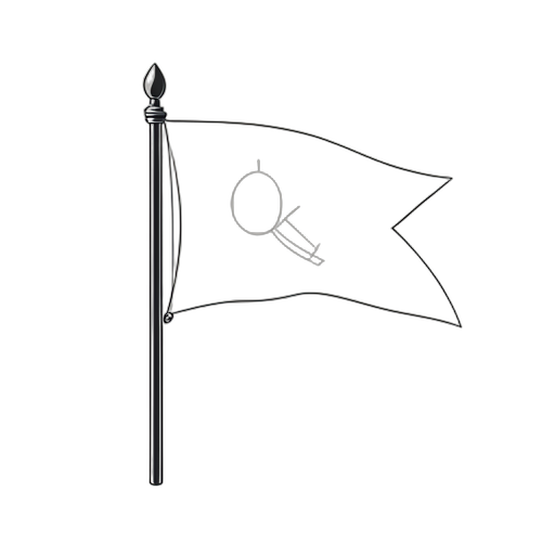 Line Art Pirate Flag