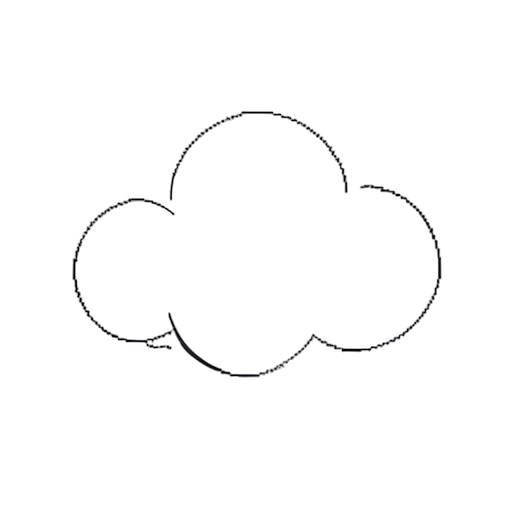 Line Art Pixel Cloud