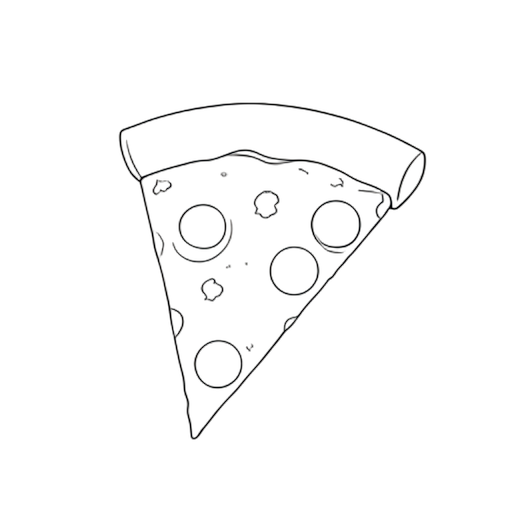 Line Art pizza