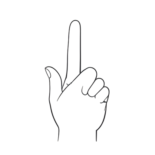 Line Art ชี้ขึ้น