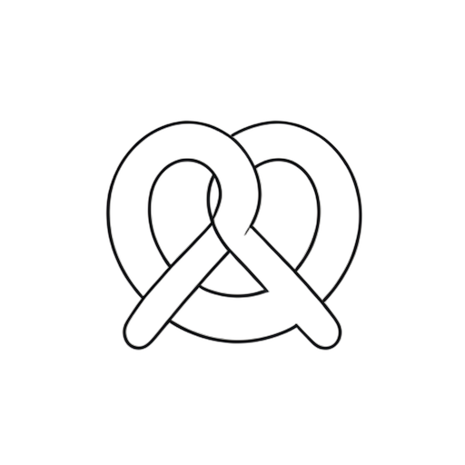 Line Art Pretzel-Brot