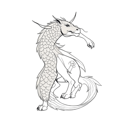 Line Art Qilin