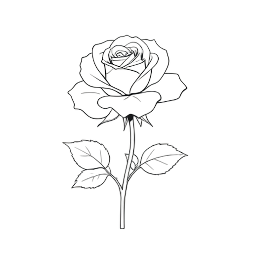 Line Art Rose