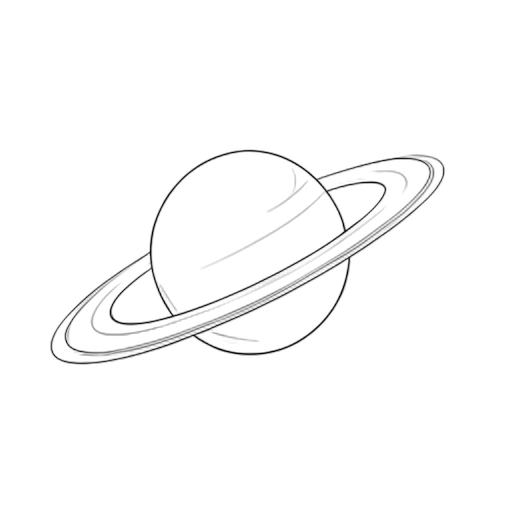 Line Art Saturn
