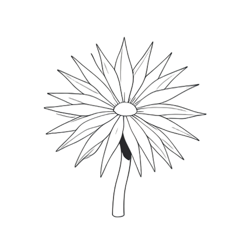 Line Art समुद्री एनीमोन