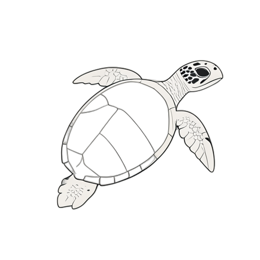 Line Art Tartaruga marina