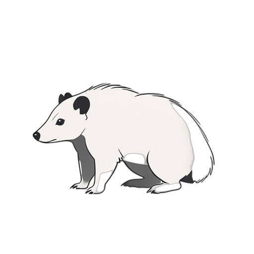 Line Art skunk