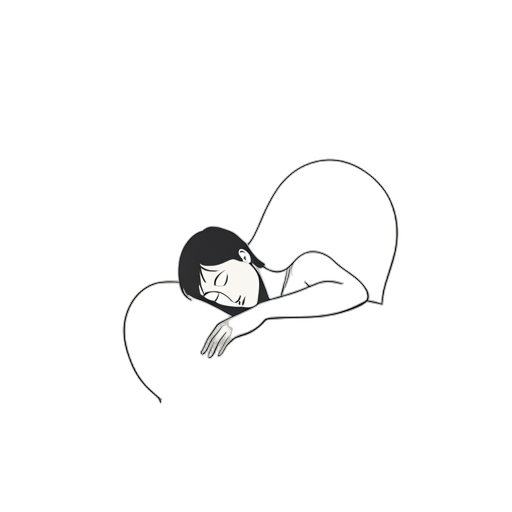 Line Art Sleeping Person