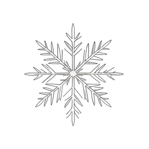 Line Art بلورة ثلج