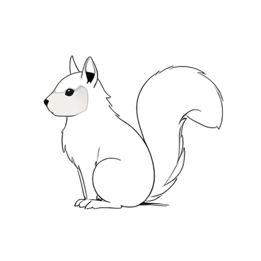 Line Art Écureuil