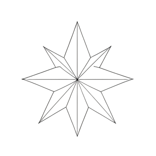 Line Art Estrela de cinco pontas