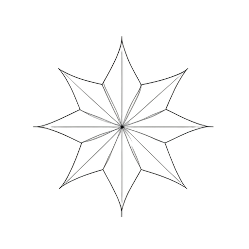 Line Art Étoile à six branches