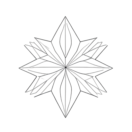 Line Art Eight-Point Star