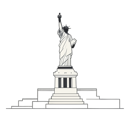 Line Art Statue of Liberty