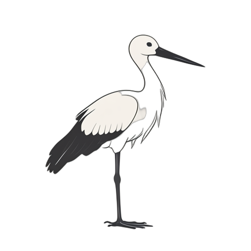 Line Art Stork