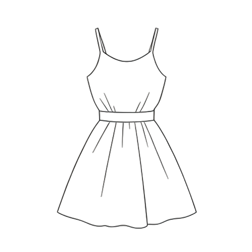 Line Art गर्मियों की पोशाक