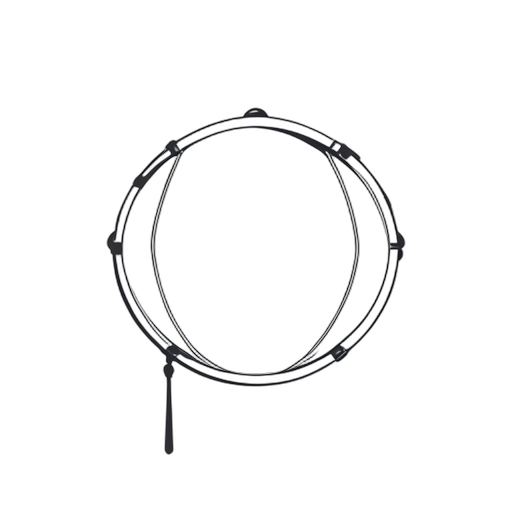 Line Art Tambourine