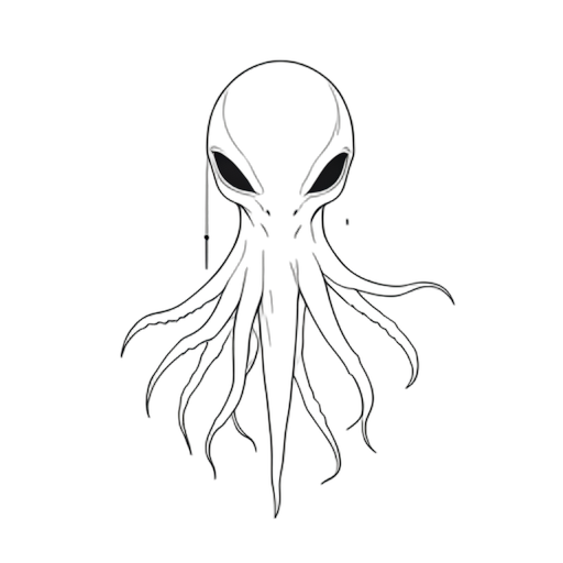 Line Art Tentacle Alien