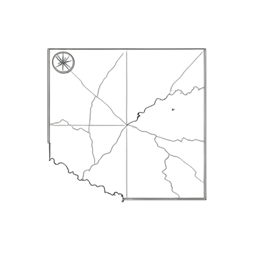 Line Art Mapa del tesoro