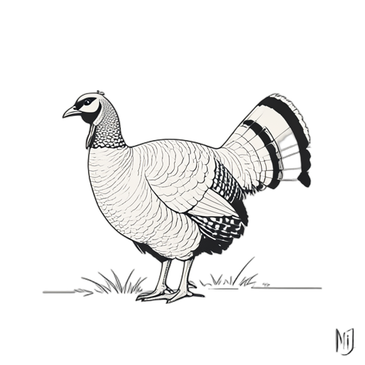 Line Art Pollo da fattoria