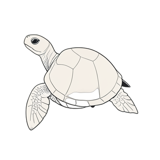 Line Art Черепаха