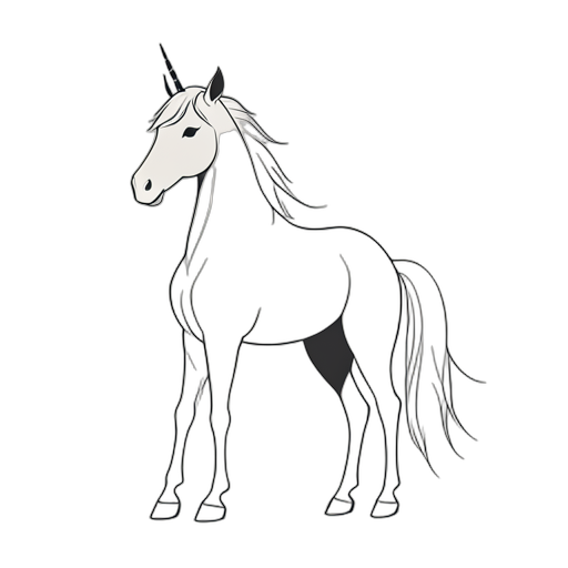 Line Art Unicorn