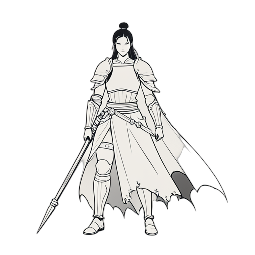 Line Art 女武神