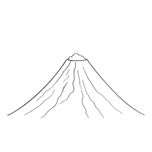 Line Art Volcano