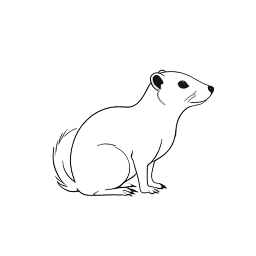 Line Art Weasel