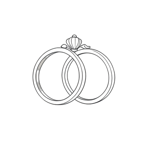 Line Art Anillos de boda