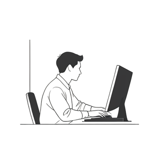 Line Art Working Person