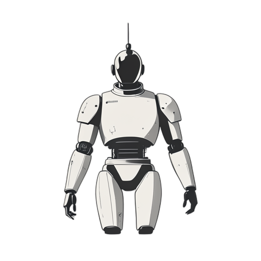 Logo Mark Humanoid Robot
