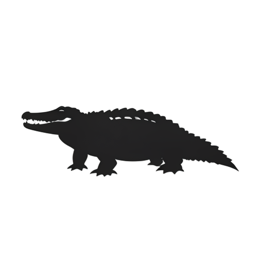 Silhouette Alligator