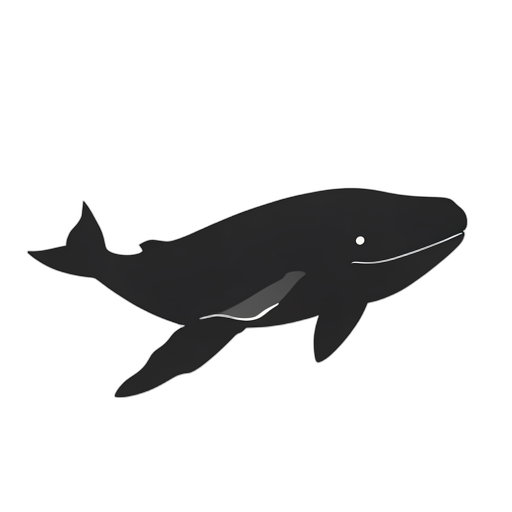 Silhouette Blaues Wal