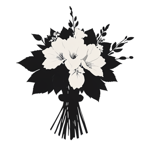 Silhouette Bouquet de mariage