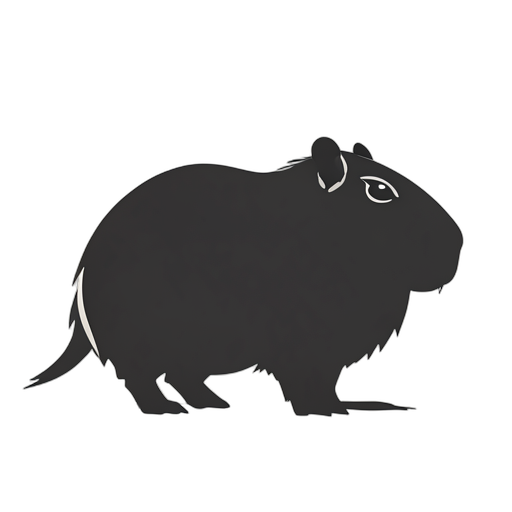 Silhouette Capybara