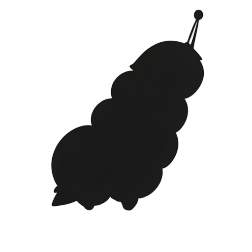 Silhouette гусеница