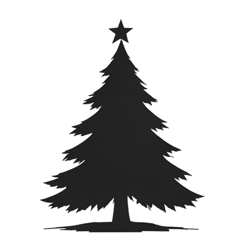Silhouette Christmas Tree