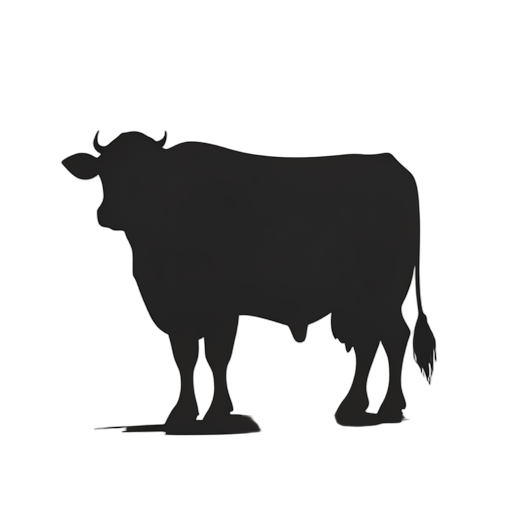 Silhouette Cow