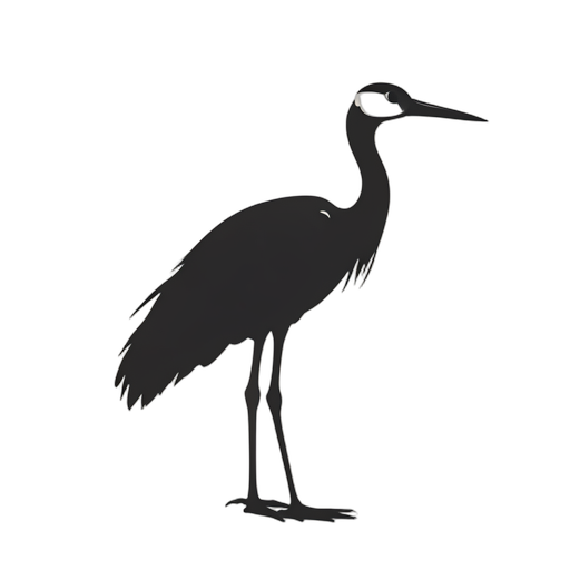 Silhouette Kranvogel