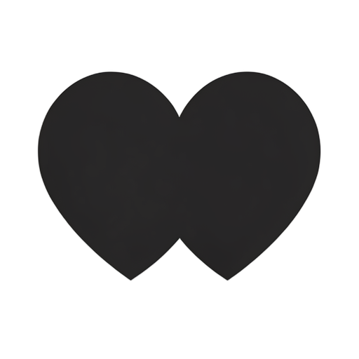 Silhouette Double Heart