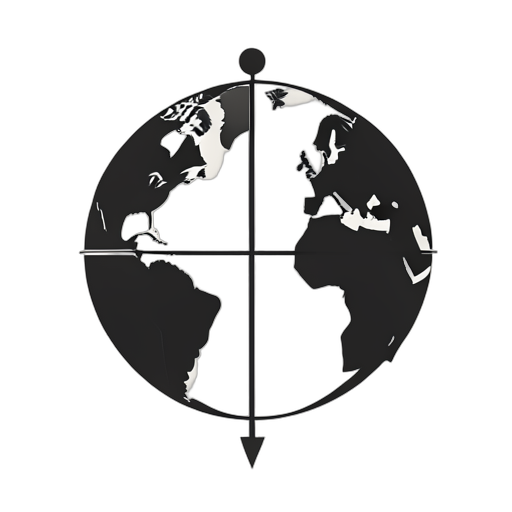 Silhouette wereldbol