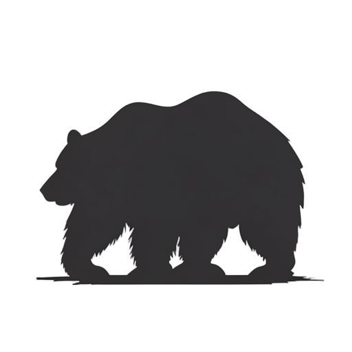 Silhouette Grizzly Bear