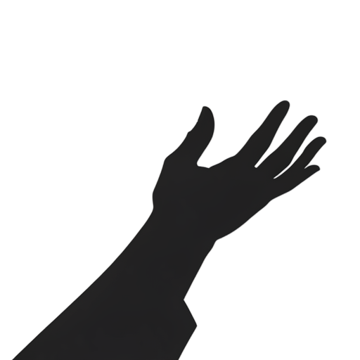 Silhouette Waving Hand