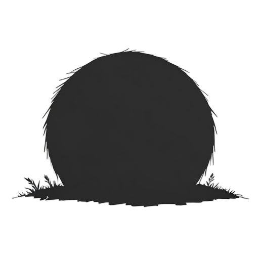 Silhouette Hay Bale