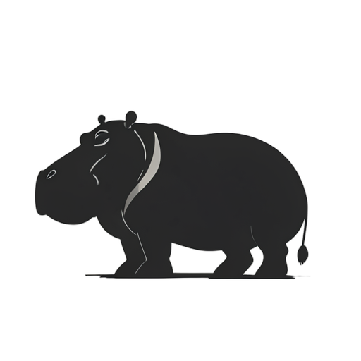 Silhouette Hippopotamus