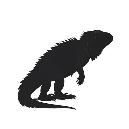 Silhouette Iguana