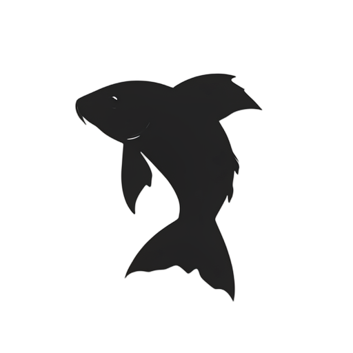Silhouette Koi Fish
