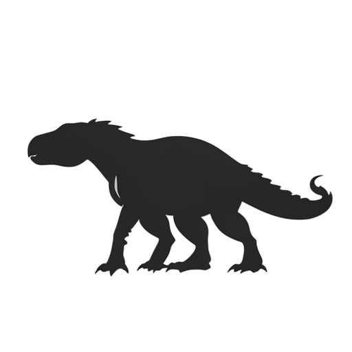 Silhouette Komodo Dragon